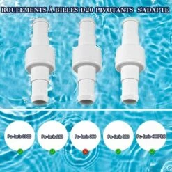 BF Lot De 3 Roulements à Billes Pivotants Pour Tuyau De Nettoyage De Piscine 280 3900 D20 D15 Blanc 10 BF Lot De 3 Roulements à Billes Pivotants Pour Tuyau De Nettoyage De Piscine 280 3900 D20 D15 Blanc -Pièce détachée de piscine Soldes 66764016 4