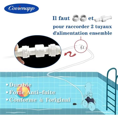 BF Lot De 3 Roulements à Billes Pivotants Pour Tuyau De Nettoyage De Piscine 280 3900 D20 D15 Blanc 7 BF Lot De 3 Roulements à Billes Pivotants Pour Tuyau De Nettoyage De Piscine 280 3900 D20 D15 Blanc – Image 5