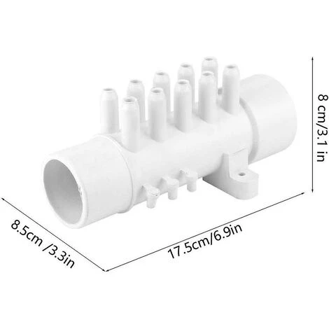 Cisea Collecteur De Spa, Collecteur De Tuyau De Piscine En PVC De 1,5 Pouces 10 Mm 10 Ports Résistant à La Corrosion Plus Durable 4 Cisea Collecteur De Spa, Collecteur De Tuyau De Piscine En PVC De 1,5 Pouces 10 Mm 10 Ports Résistant à La Corrosion Plus Durable – Image 2
