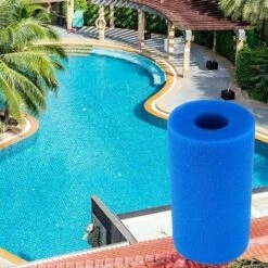 QERSTA 4 Pièces Éponge Filtrante,Filtre De Piscine,Mousse Pour Filtre Piscine,Éponge Filtrante,Filtre Éponge Cartouche Réutilisables Et Lavables,pour Spa, Piscine, Jacuzzi (Bleu,10 * 20cm) -Pièce détachée de piscine Soldes 67645876 5
