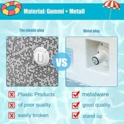 NAXUNNN 2 Pièces Bouchon Piscine Diamètre 32-38mm Bouchons D'hiver En Caoutchouc Avec Boulons Acier Inoxydable Antigel Produit Hivernage Piscine Par Le Gel Aux Canalisations De Drainage De Piscine -Pièce détachée de piscine Soldes 68113324 2