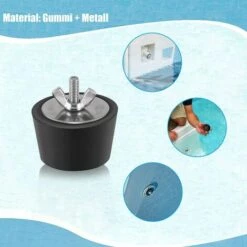 NAXUNNN 2 Pièces Bouchon Piscine Diamètre 32-38mm Bouchons D'hiver En Caoutchouc Avec Boulons Acier Inoxydable Antigel Produit Hivernage Piscine Par Le Gel Aux Canalisations De Drainage De Piscine -Pièce détachée de piscine Soldes 68113324 3