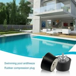 NAXUNNN 2 Pièces Bouchon Piscine Diamètre 32-38mm Bouchons D'hiver En Caoutchouc Avec Boulons Acier Inoxydable Antigel Produit Hivernage Piscine Par Le Gel Aux Canalisations De Drainage De Piscine -Pièce détachée de piscine Soldes 68113324 4