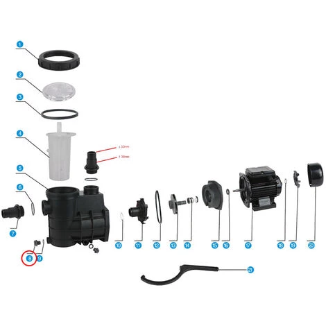 SunSun Pièces Détachées Pompe De Piscine HZS-200/300 Bouchon De Vidange 4 SunSun Pièces Détachées Pompe De Piscine HZS-200/300 Bouchon De Vidange – Image 2