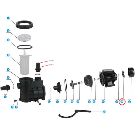 SunSun Pièces Détachées Pompe De Piscine HZS-200/300 Fan 4 SunSun Pièces Détachées Pompe De Piscine HZS-200/300 Fan – Image 2